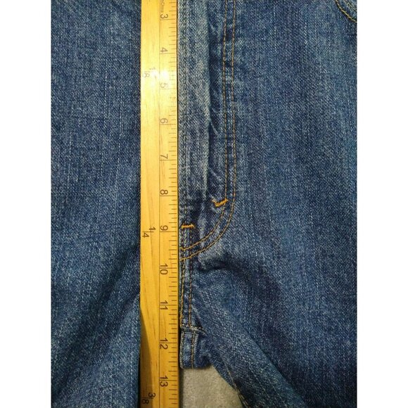 Levis 505 Shorts Mens 38 Blue Denim Straight Fit Dadcore Workwear Red Tab - Picture 4 of 10